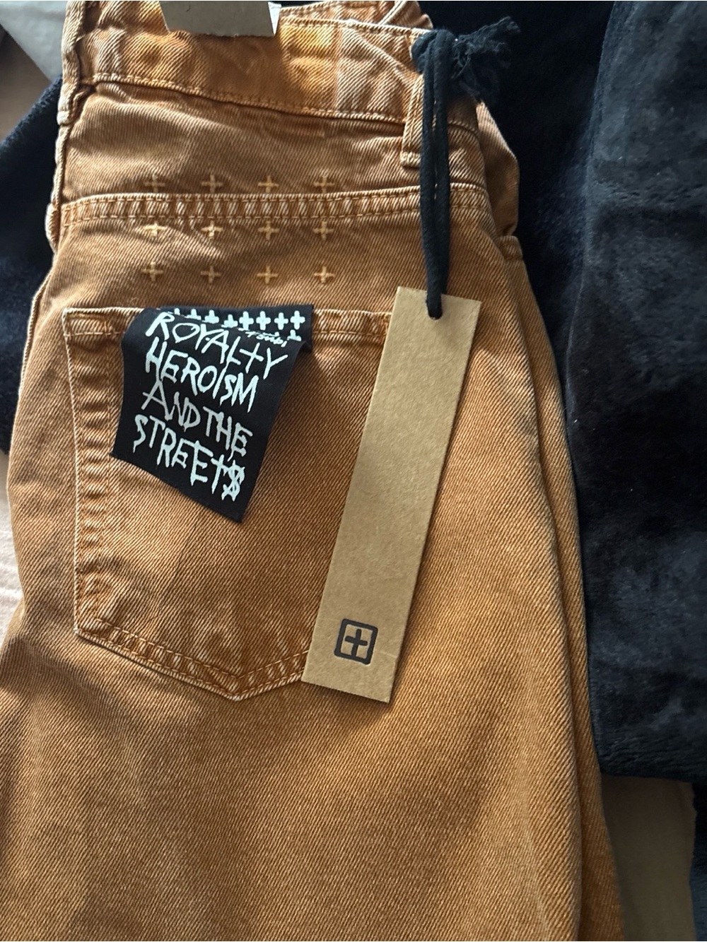 Ksubi Brown High-Waist Denim Skirt with Patch Detail limited edition - Picture 2 of 3